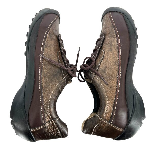 Wolky Brown Leather Metallic Walking Shoes Lace Up Size 37 EU 6 US - Picture 5 of 10